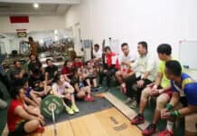 Semangat Pelatnas Angkat Besi Saat Dikunjungi Menpora