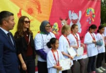 Kalangan Muda Kirgistan Meriahkan Asian Games Fun Run