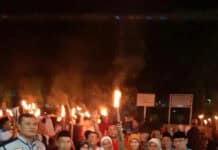Sambut Idul Fitri 1439 Hijriyah, Camat Cipayung Ikut Meriahkan Pawai Obor Bersama Warga Lubang Buaya