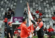 Menko PMK Puan Maharani Kukuhkan Kontingen Asian Games Indonesia
