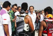 Presiden Jokowi Resmikan Venue Jetski dan Layar Asian Games