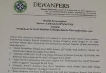 Dewan Pers Akhirnya Mengeluarkan Risalah Pengaduan Jazuli Abdillah Terhadap BantenHits
