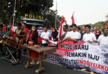 Aksi Dukung Pelantikan Presiden dan Wakil Presiden