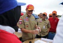 Peringati HUT Ke-16, Tagana Perangi Covid 19
