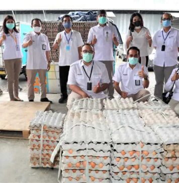 Program Warung Tetangga, Berdikari dan BGR Logistics Distribusikan 5.040 kg Telur