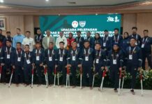 Menpora Lepas Timnas Sepakbola Amputasi Indonesia ke World Cup Amputee Football 2022 di Turki Menpora Lepas Timnas Sepakbola Amputasi Indonesia ke World Cup Amputee Football 2022 di Turki