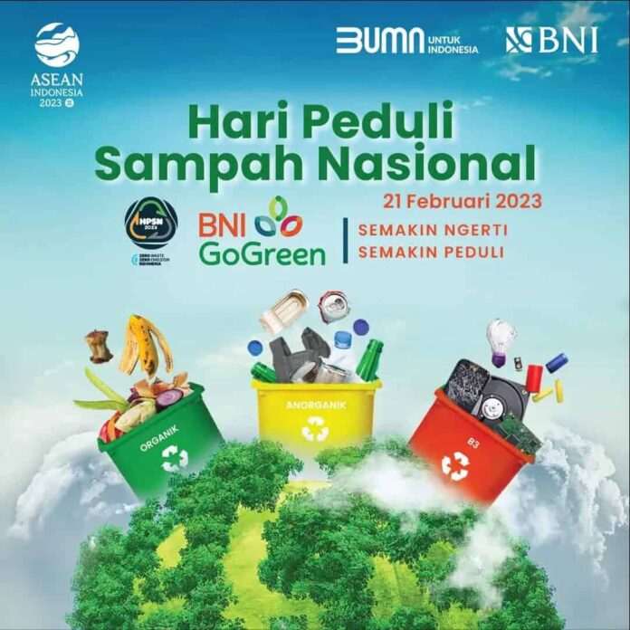 Peringati Hari Peduli Sampah Nasional, BNI Beri Bantuan Peralatan Pos Pandai