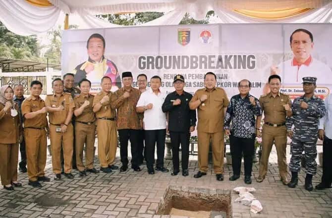 Groundbreaking GOR Saburai : Kemenpora Harap Pemprov Lampung Bisa Jaring Bibit Atlet Potensial