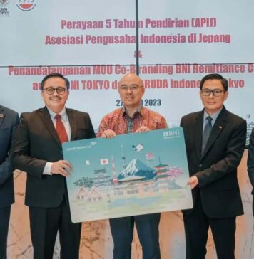 Layani Kebutuhan Remitansi WNI, BNI Tokyo Kerja Sama Co-Branding Remittance Card dengan Garuda Indonesia