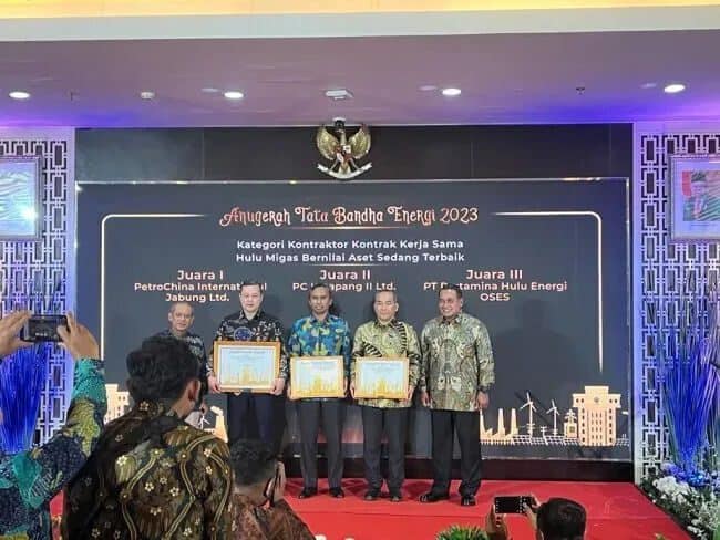PetroChina Jabung Raih Juara 1 Anugerah Tata Bandha Energi Tahun 2023 dari Kementerian ESDM RI PetroChina Jabung Raih Juara 1 Anugerah Tata Bandha Energi Tahun 2023 dari Kementerian ESDM RI