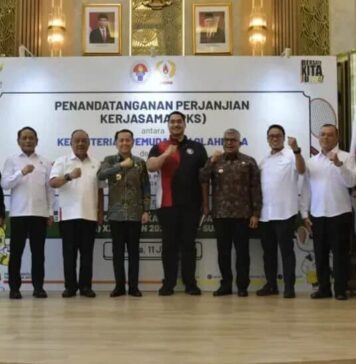 Sukseskan Pelaksanaan PON XXI 2024, Kemenpora Lakukan PKS dengan KONI Pusat, PB PON Aceh dan Sumut